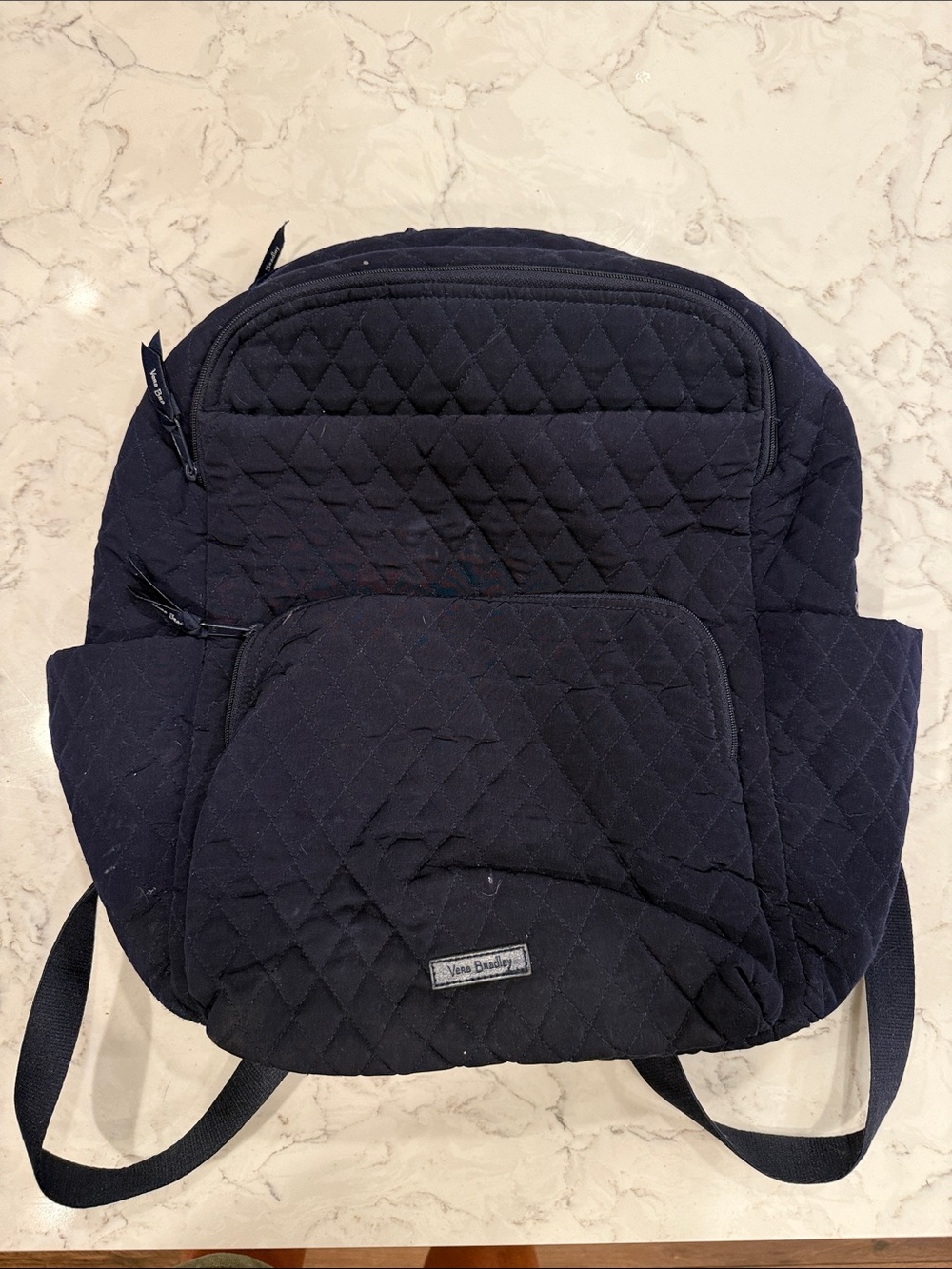 Vera Bradley Quilted Navy Backpack